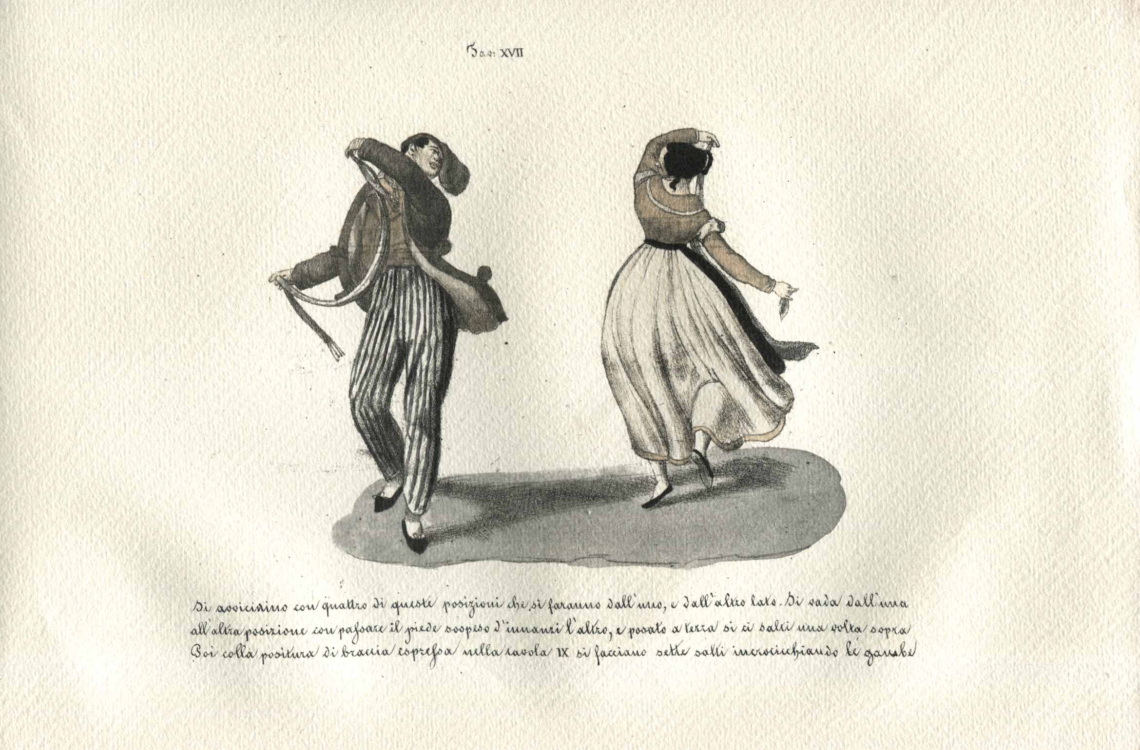 La Tarantella. Ballo napolitano. Tav. 17